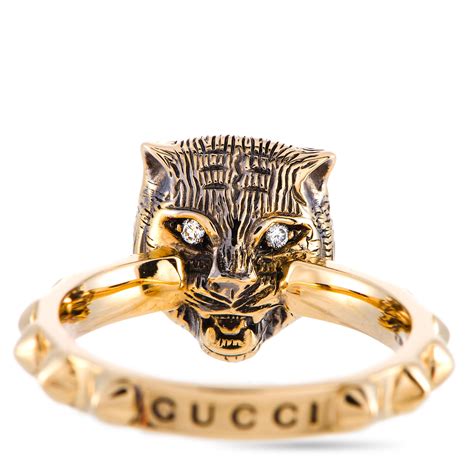 gucci ring feline|authentic Gucci dog collar.